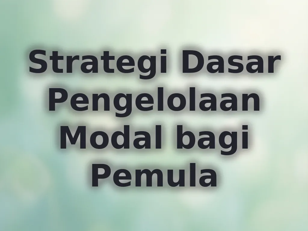 Strategi Modal